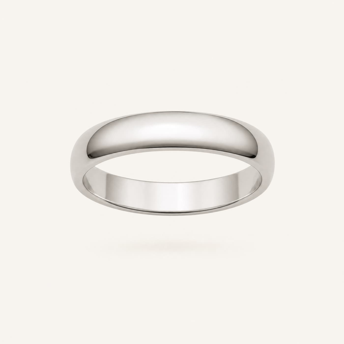 D-Shape Band 4 mm — Platinum 950