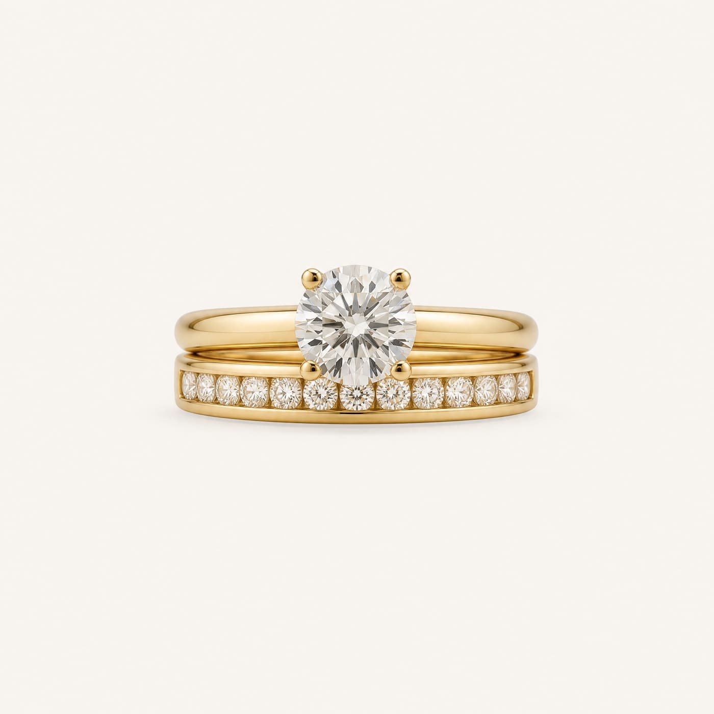Engagement + Wedding Stack — Lab-grown