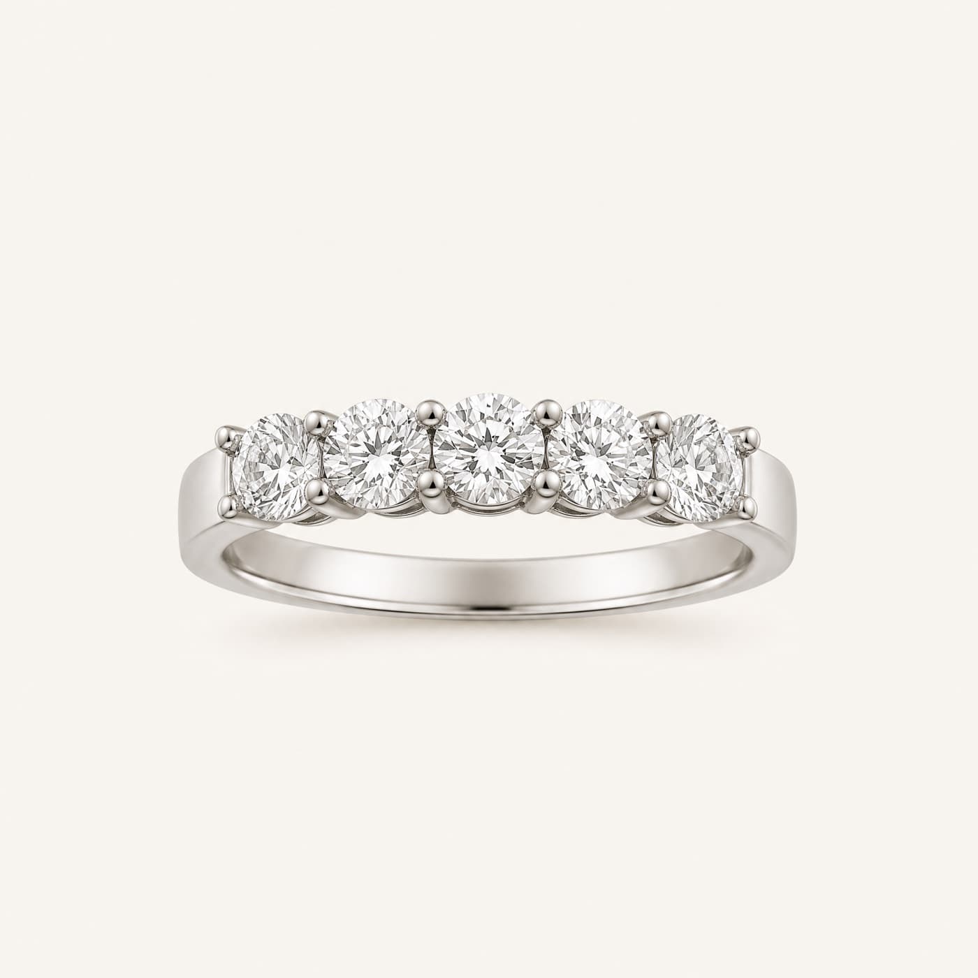 Five-Stone Band 0.35 ct Total — Natural